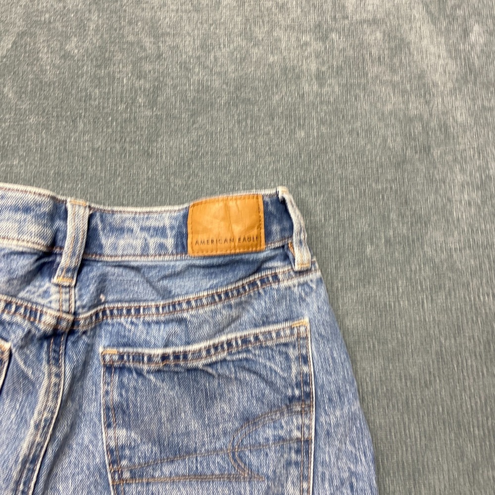 American Eagle Outfitters Denim Shorts Womens 00 Blue Cotton Mid Rise Cuffed Hem - Picture 15 of 16